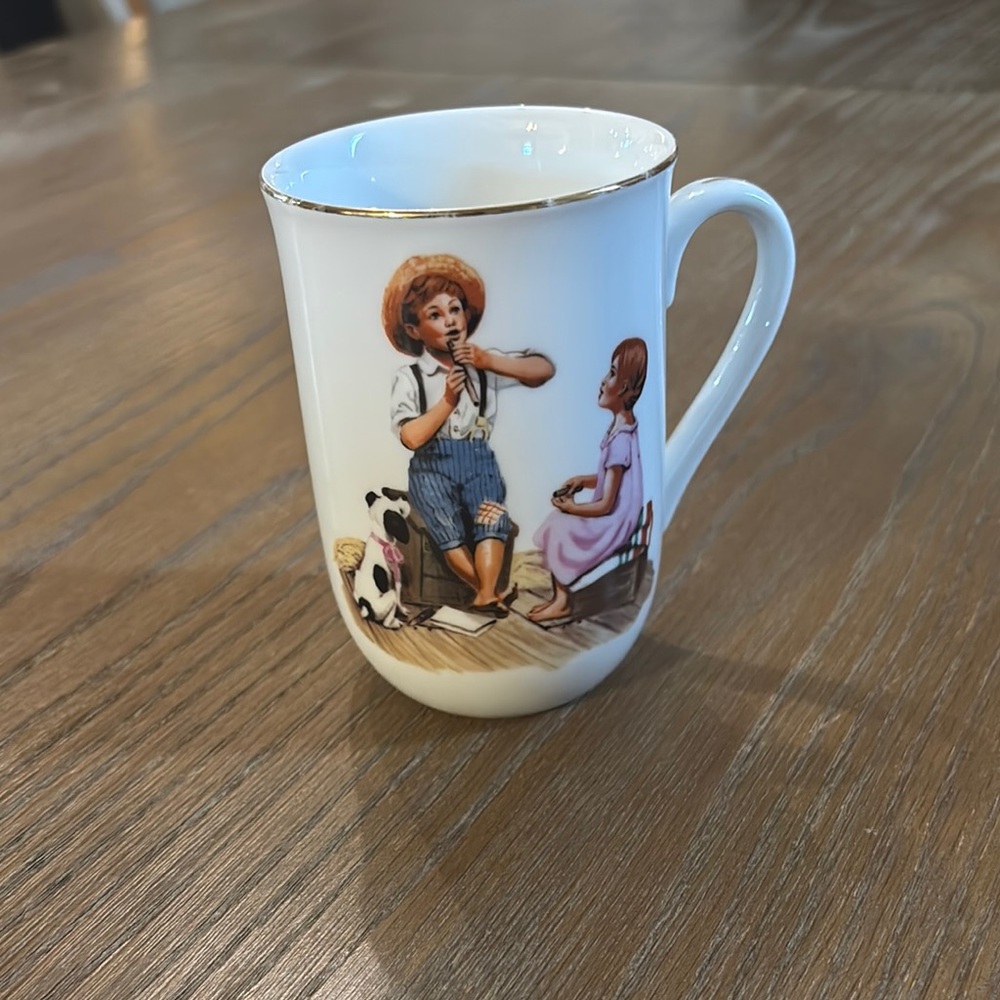 Norman Rockwell “music master” Charming Ceramic Mug with Vintage Illustr…